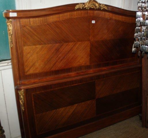 Louis XV style gilt metal mounted double bedstead